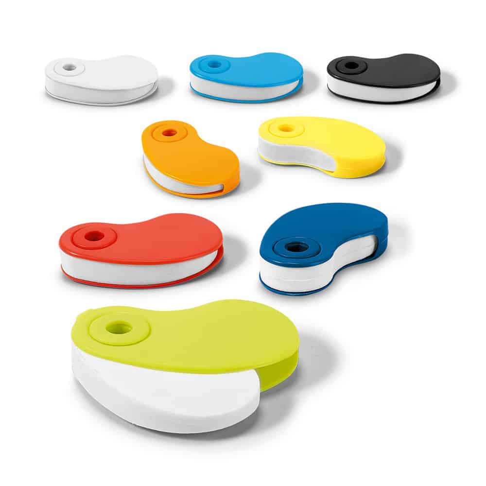 Borracha em TPR com capa protetora em PP. 55 x 33 x 13 mm