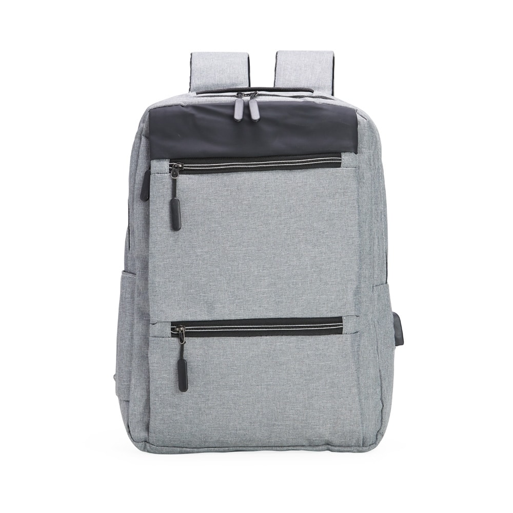 MOCHILA NYLON USB 20L SPX-P@01318B NA COR PRATA