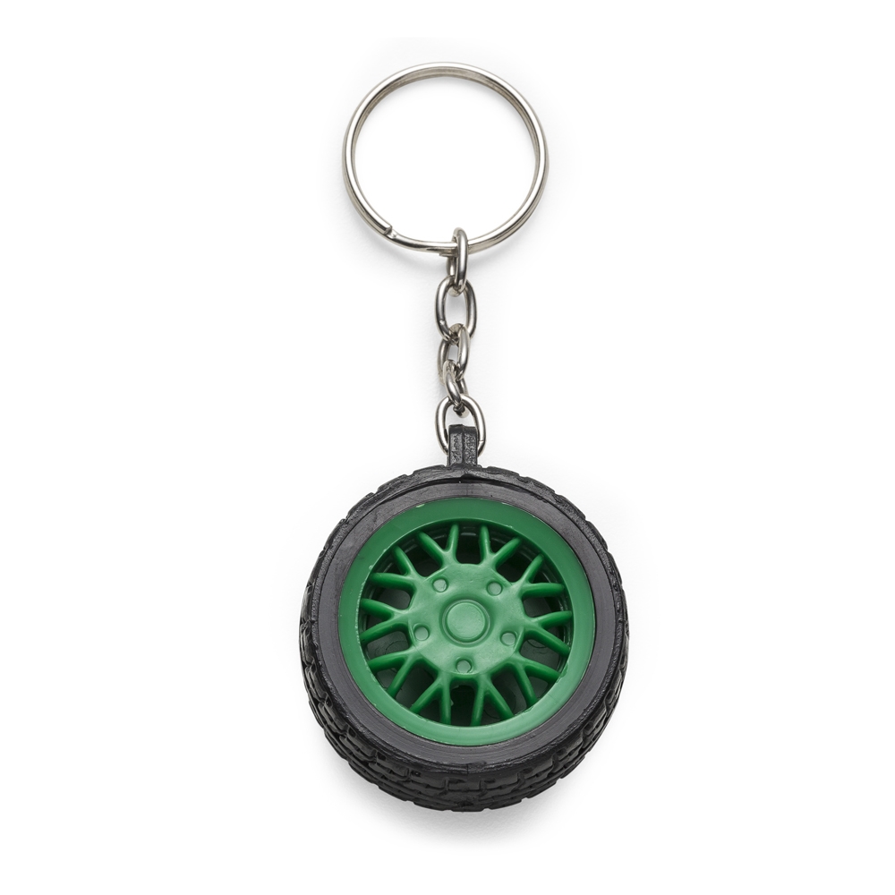 CHAVEIRO FORMATO PNEU  SPX-10123-VD/VD NA COR VERDE