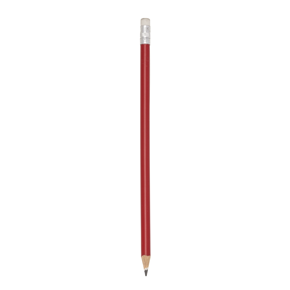 LÁPIS ECOLÓGICO C/ BORRACHA SPX-P@11827-VM NA COR VERMELHO