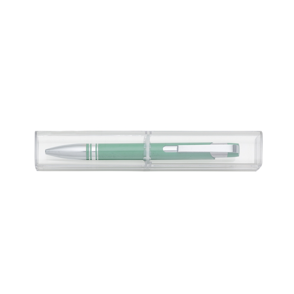 CANETA SEMI - METAL C/ TUBINHO ACRILICO  SPX-12653-VD NA COR VERDE