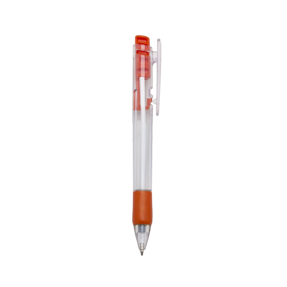 CANETA PLÁSTICA  SPX-13190T-TRA/LAR NA COR LARANJA