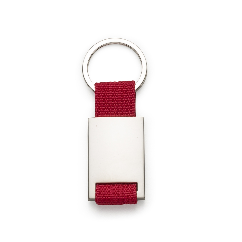 CHAVEIRO DE METAL C/ NYLON  SPX-04489-PRA/VM NA COR PRATA