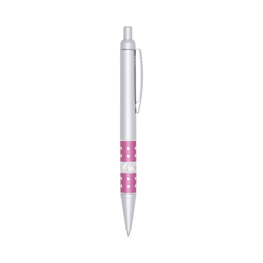 CANETA PLÁSTICA  SPX-00634-PRA/ROS NA COR ROSA