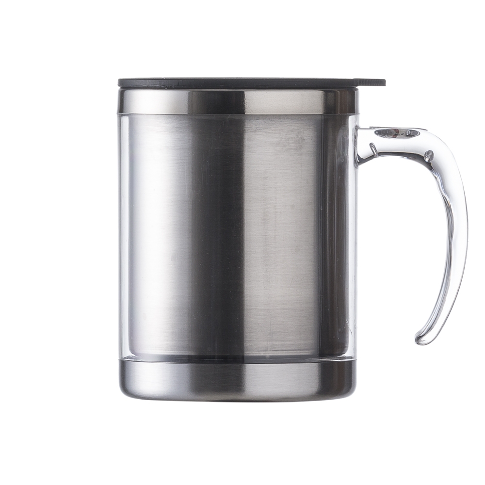 CANECA ACRÍLICA 400 ML COM TAMPA SPX-06520-TRA NA COR TRANSPARENTE