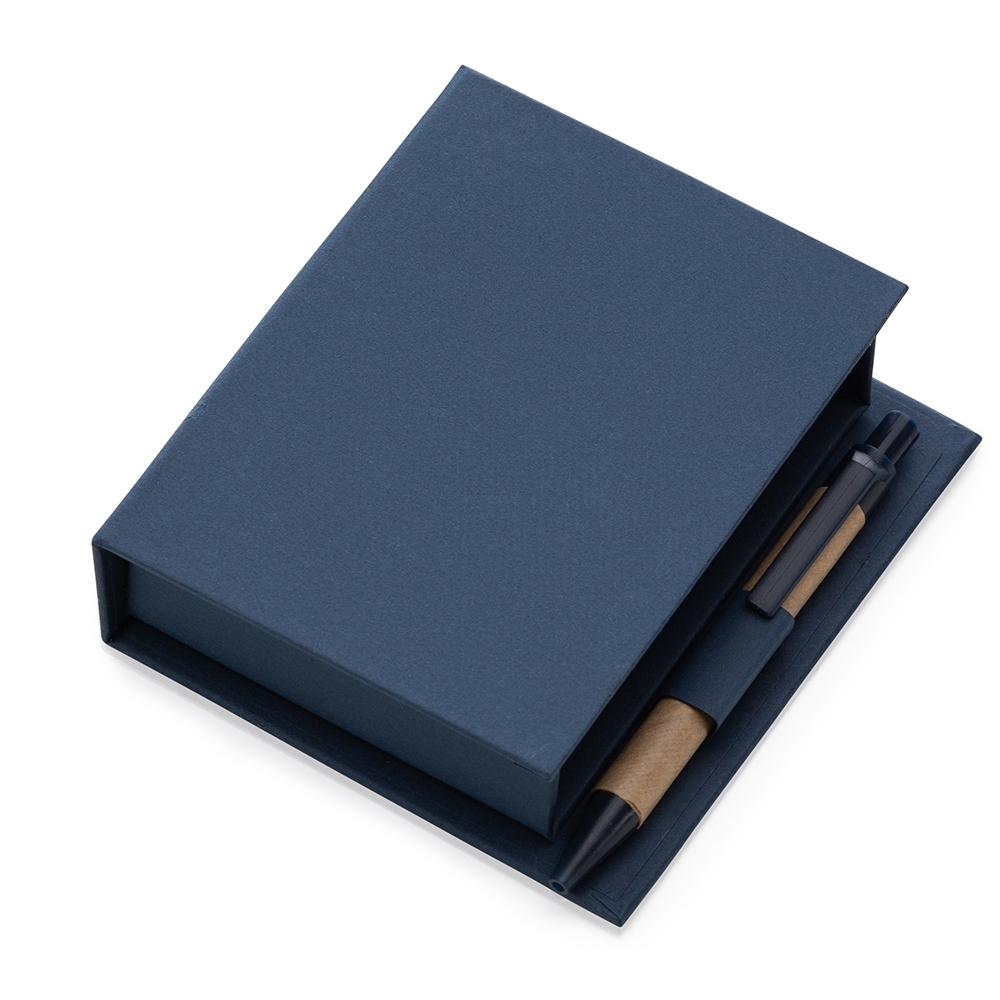 BLOCO DE ANOT. C/ AUTO-ADESIVO E CANETA SPX-14228-AZU NA COR AZUL