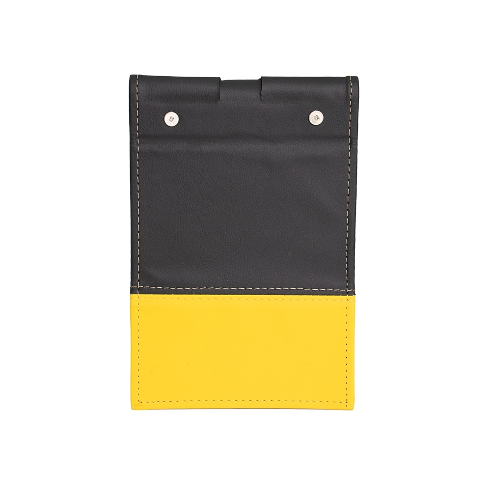 BLOCO DE ANOTAÇÕES EM COURO SINTÉTICO E PORTA CANETA SPX-14911-AMA NA COR AMARELO
