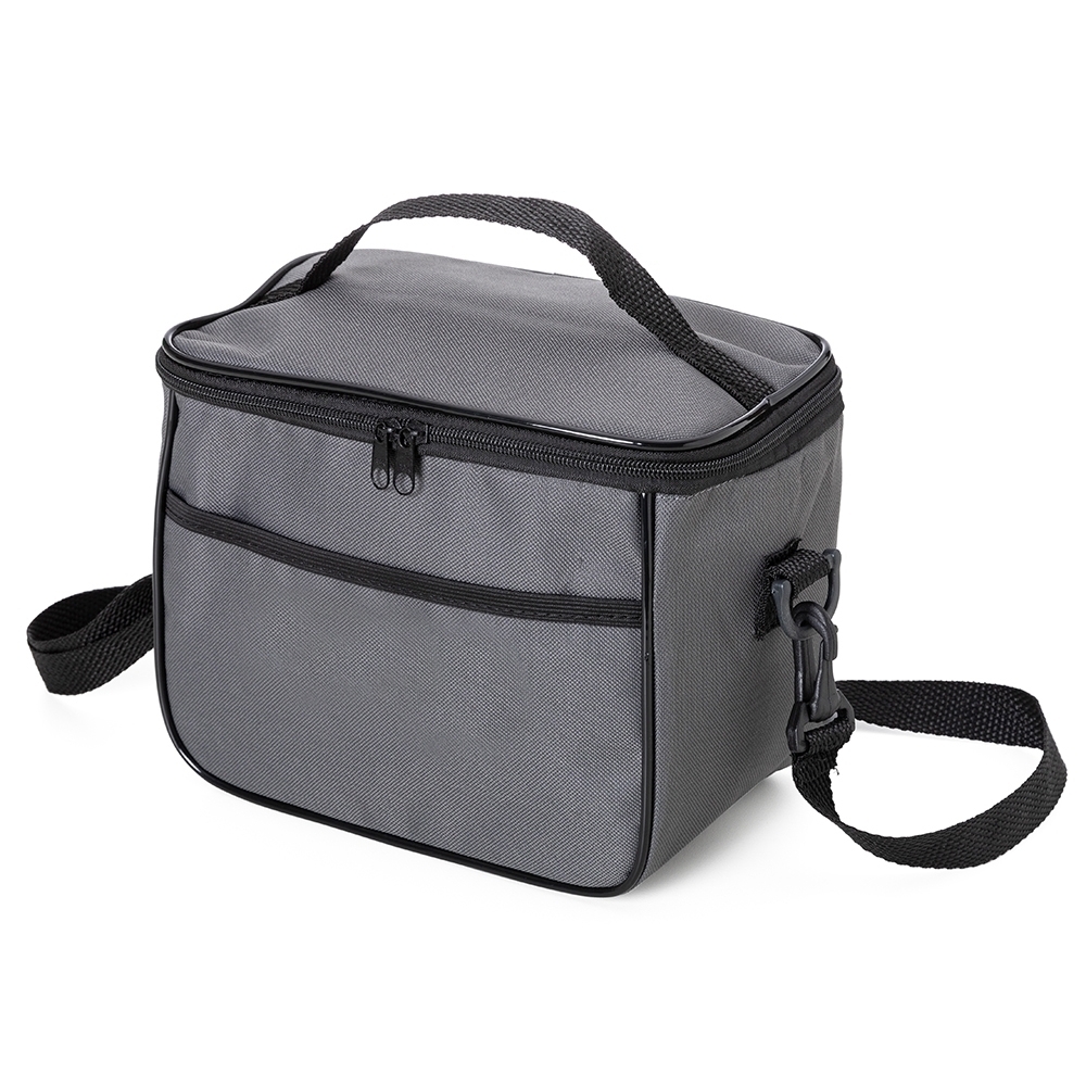 LANCHEIRA NYLON C/ PLAQUINHA  SPX-14551-CIN NA COR PRATA