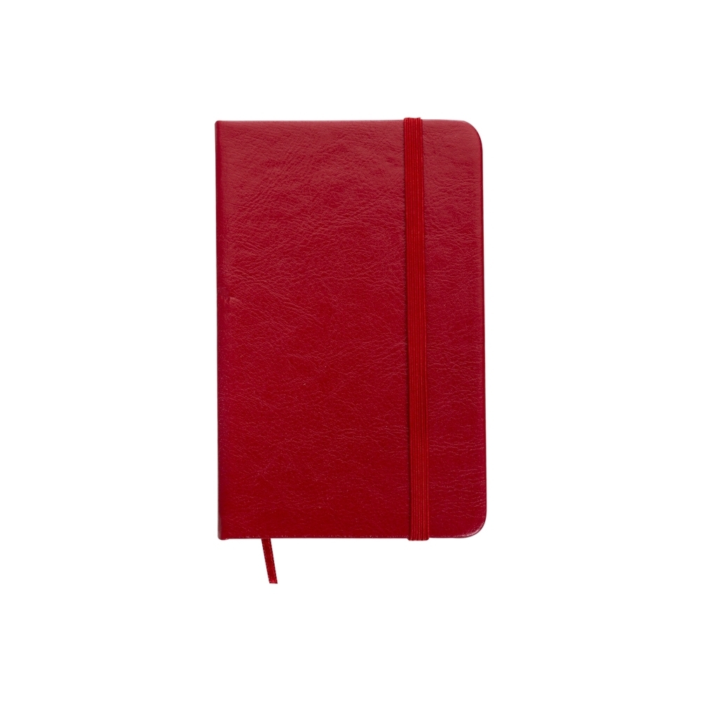 CADERNETA DE COURO SINTÉTICO S/PAUTA SPX-12595SN-VM NA COR VERMELHO