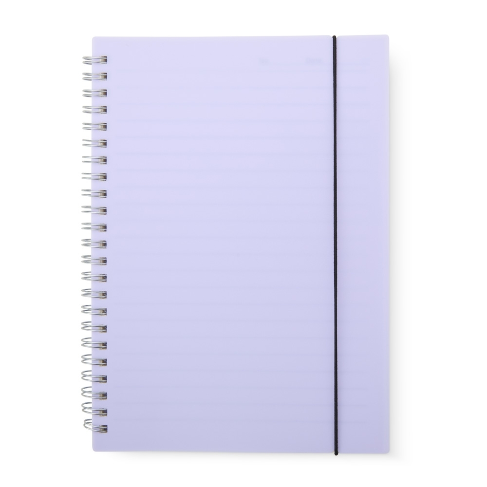 CADERNO A5 PLÁSTICO SPX-05058B-LIL NA COR ROXO