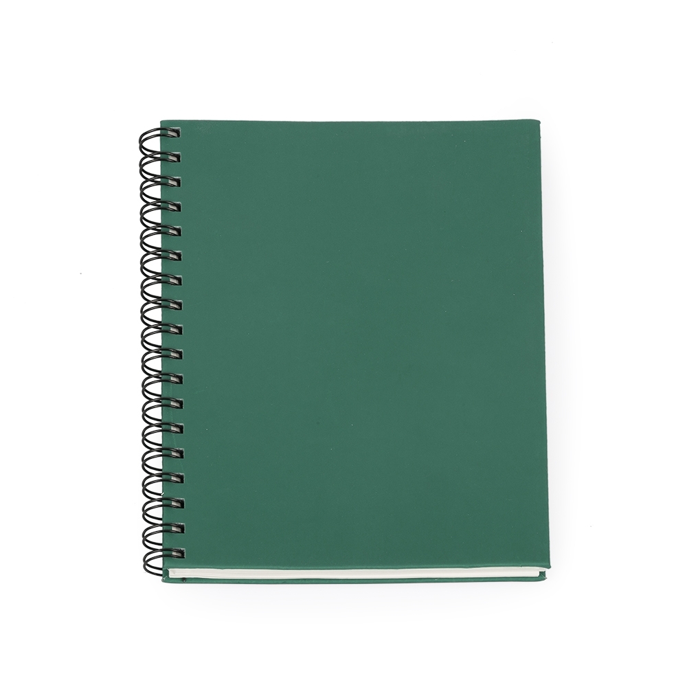 CADERNO CAPA EMBORRACHADA SPX-13708-VD NA COR VERDE