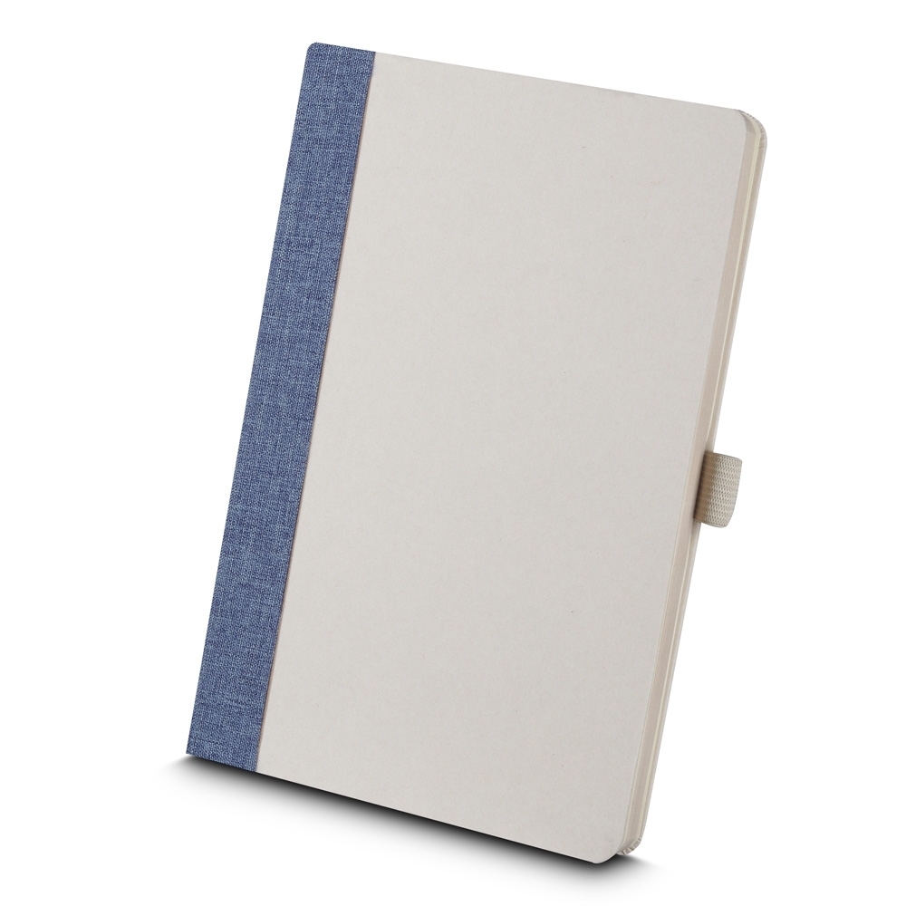 CADERNO FIBRA DE CANA E RPET SPX-15171-AZU/BEG NA COR AZUL