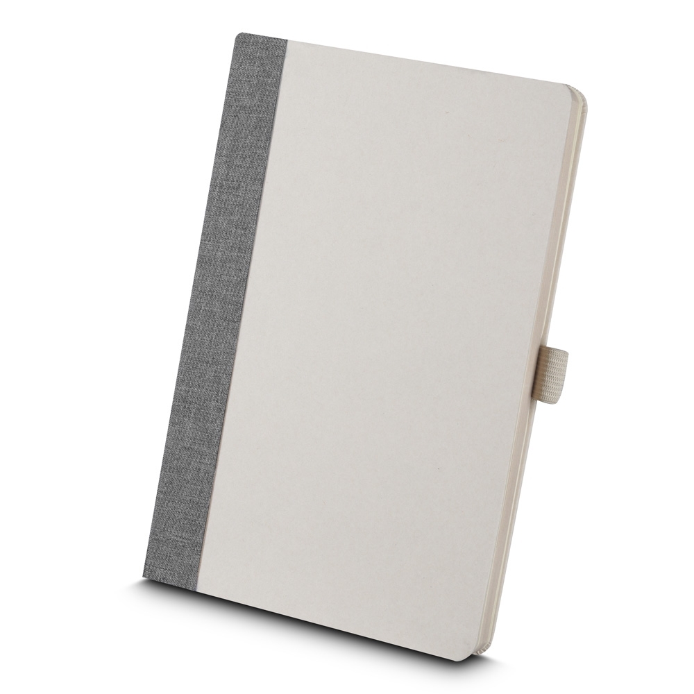 CADERNO FIBRA DE CANA E RPET SPX-15171-CIN/BEG NA COR CINZA