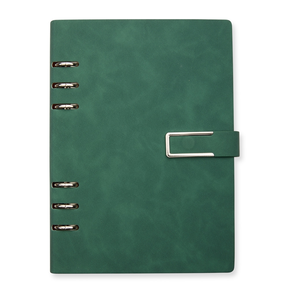 CADERNO FICHÁRIO PU SPX-08203-VD NA COR VERDE
