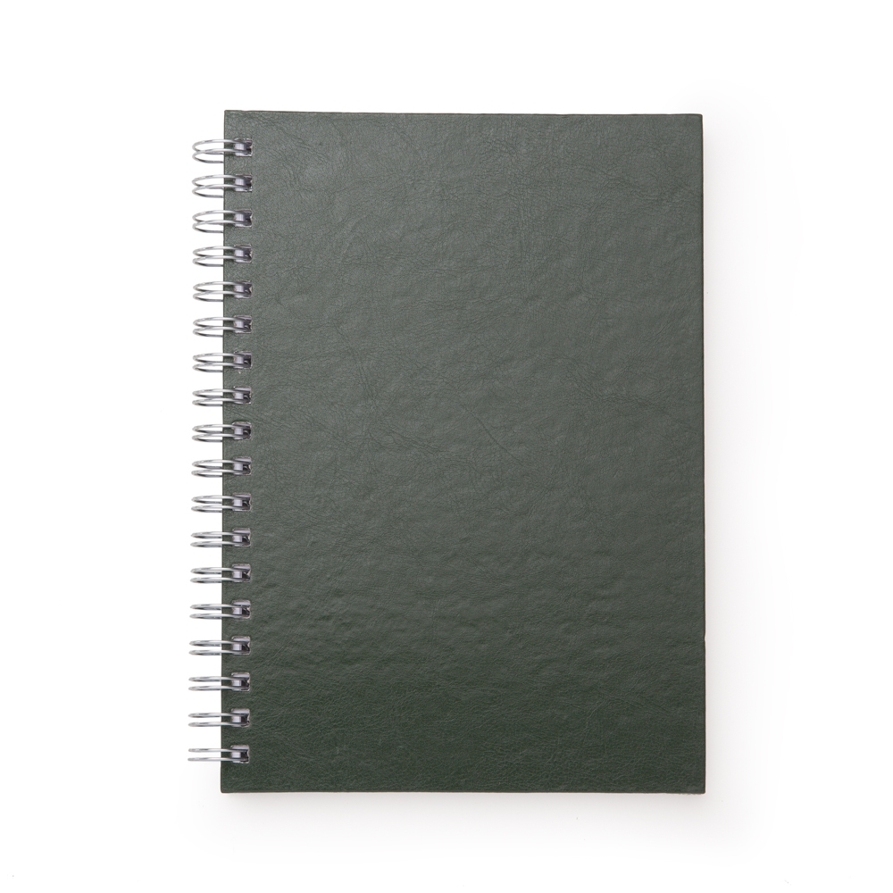 CADERNO C/ CAPA DE COURO SINTÉTICO 17 X 24CM  SPX-13600-VDE NA COR VERDE