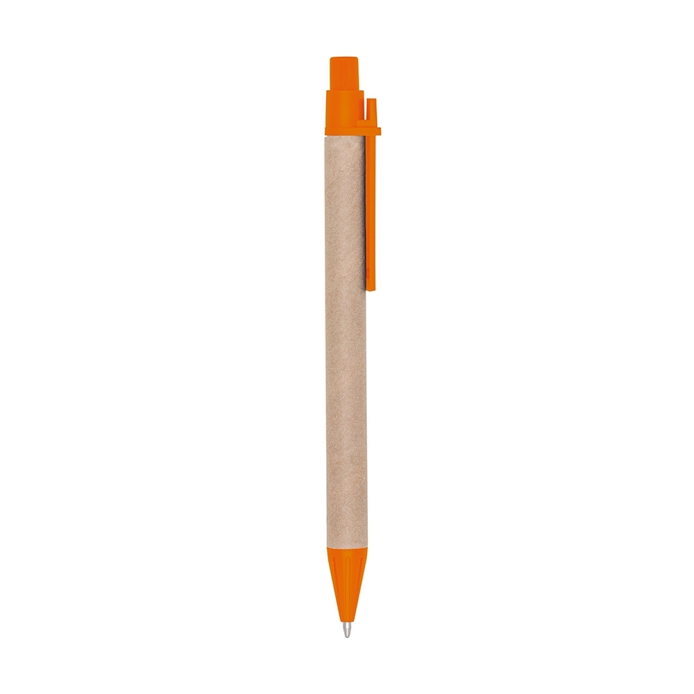 CANETA ECOLÓGICA C/ CLIP PLÁSTICO SPX-00002-LAR NA COR LARANJA