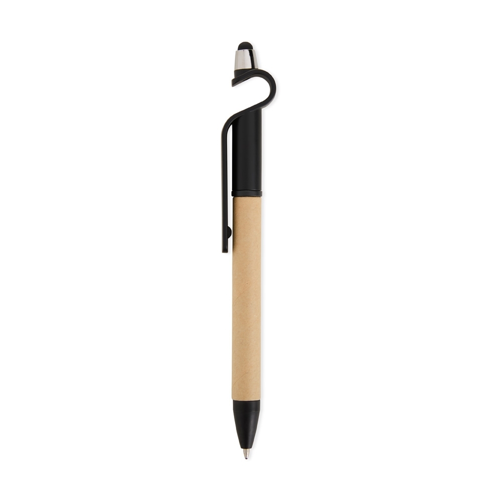 CANETA ECOLÓGICA TOUCH COM SUPORTE SPX-13499P-PRE NA COR PRETO