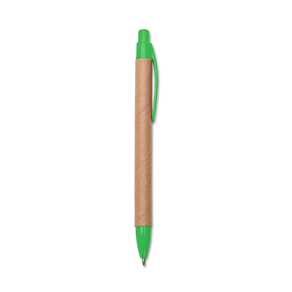 CANETA ECOLÓGICA DET. PLÁSTICO SPX-18542-VD NA COR KRAFT
