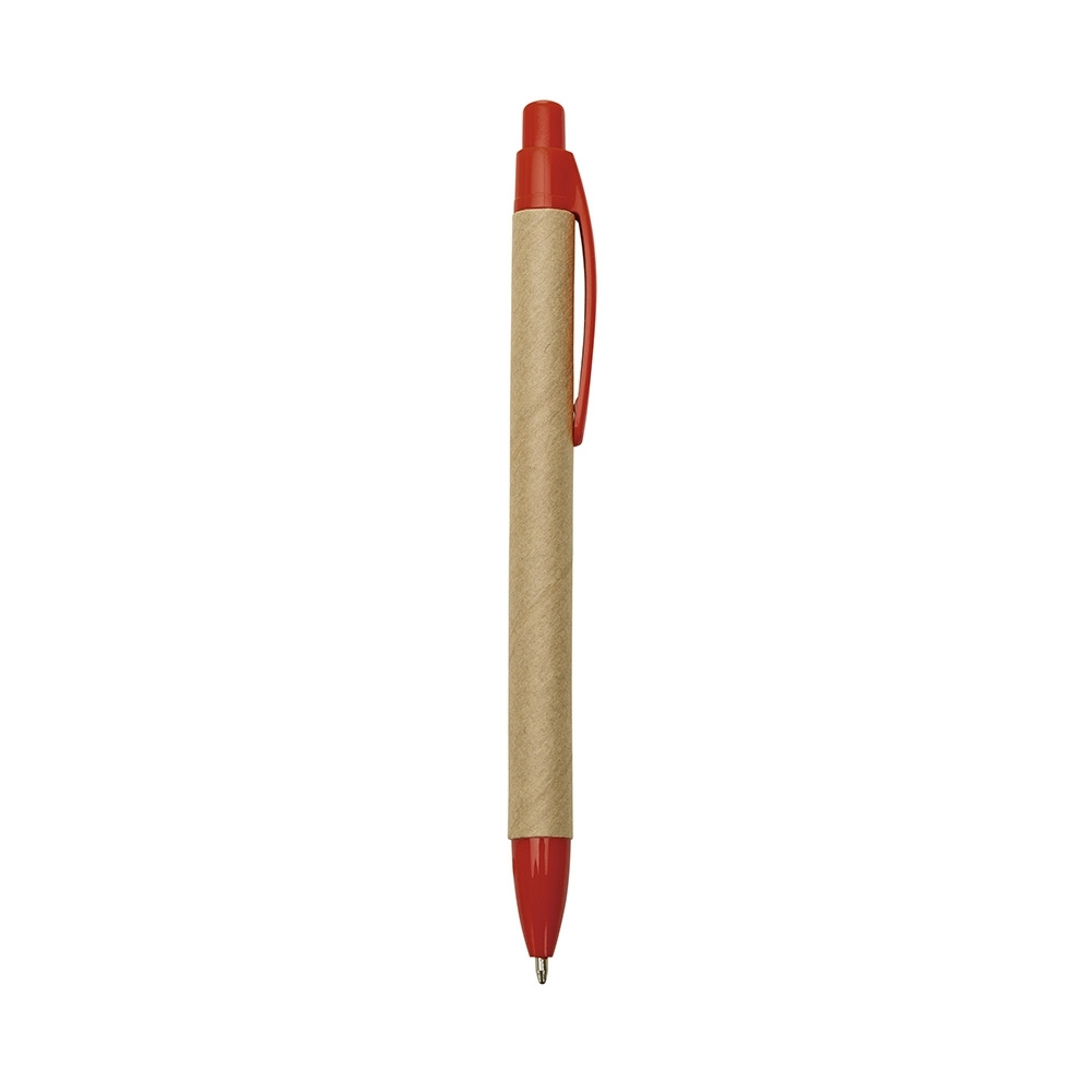 CANETA ECOLÓGICA DET. PLÁSTICO SPX-18542-VM NA COR VERMELHO
