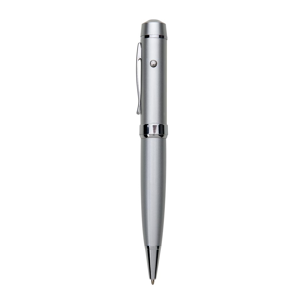 PEN DRIVE COM CANETA LASER  8 GB SPX-007V2-8GB-PRA NA COR PRATA