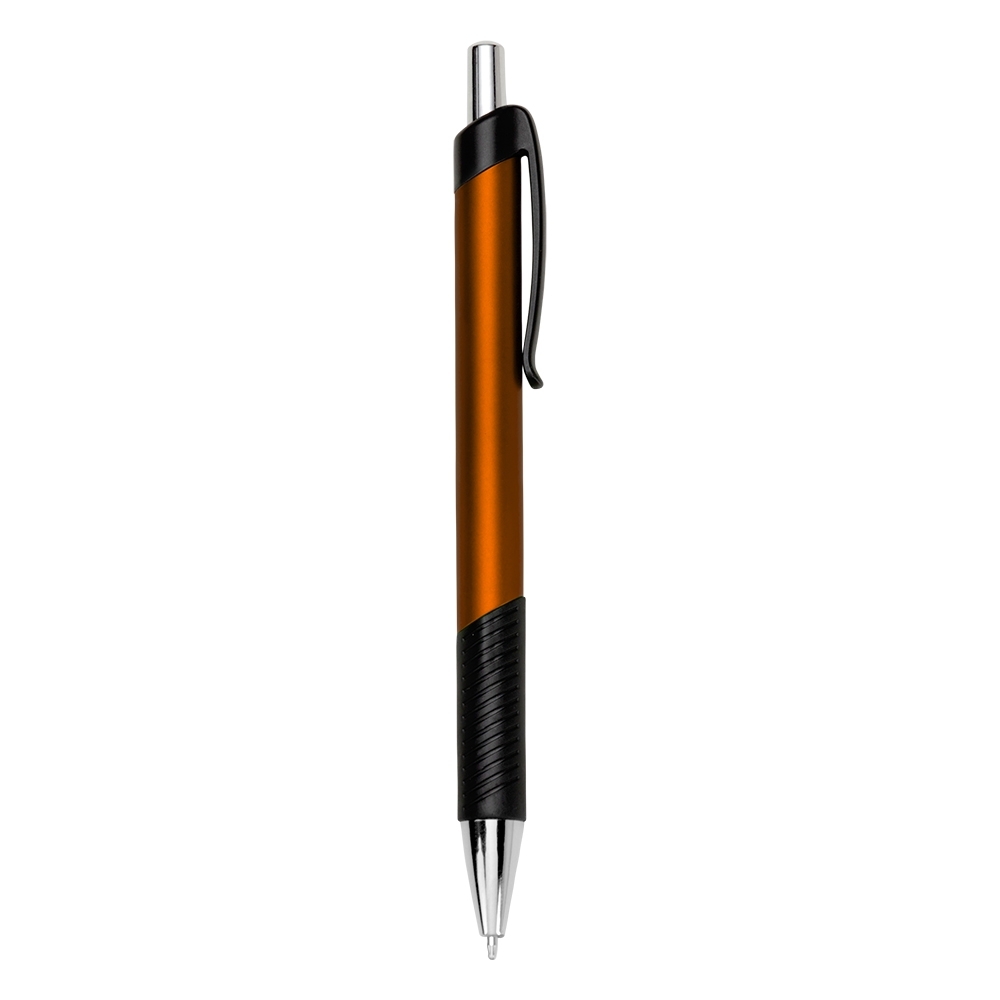 CANETA PLÁSTICA SPX-02089-LAR/PRE NA COR LARANJA