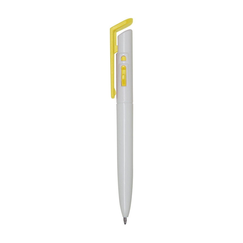 CANETA PLÁSTICA SPX-01098L-BCO/AMA NA COR BRANCO