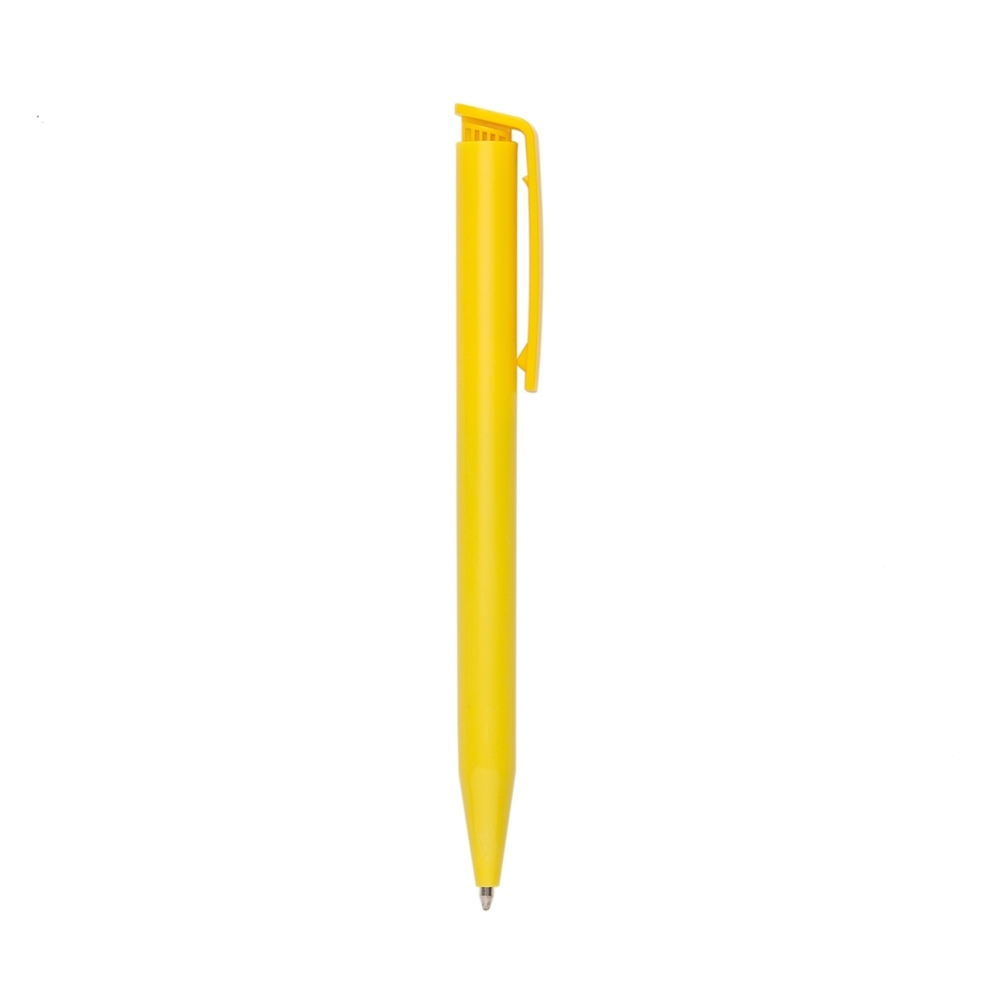 CANETA PLÁSTICA LEITOSA  SPX-P@13630-AMA NA COR AMARELO