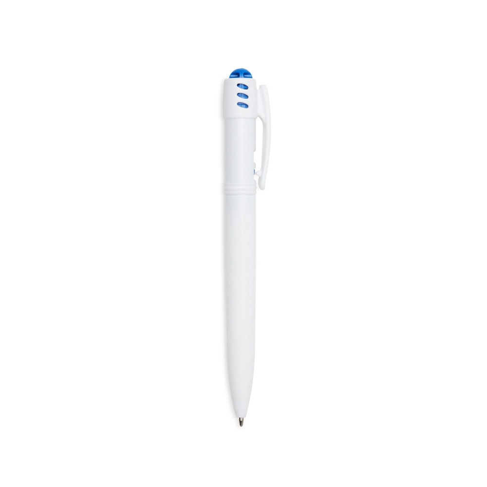 CANETA PLASTICA SPX-1089C-BCO/AZU NA COR BRANCO