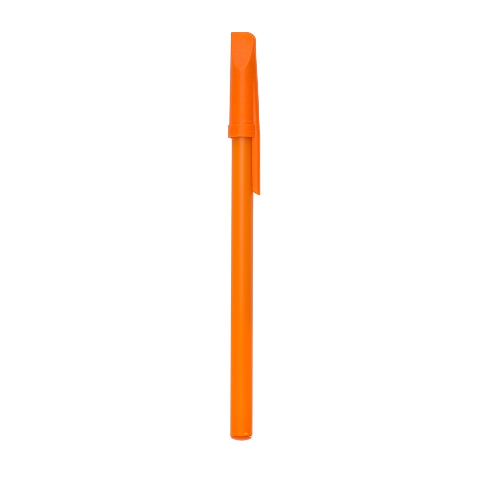 CANETA PLÁSTICA ESFERO C/ TAMPA SPX-P@13629B-LAR NA COR LARANJA