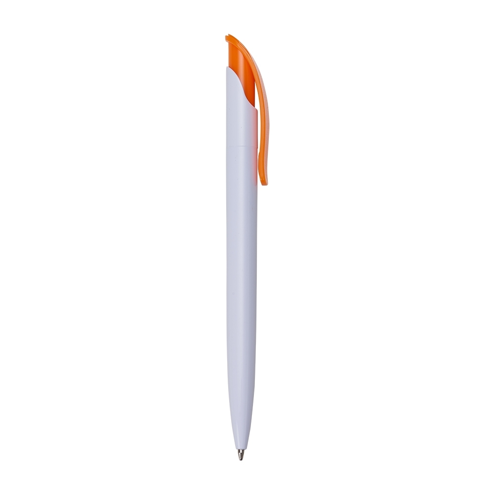 CANETA PLÁSTICA SPX-18521-BCO/LAR NA COR LARANJA