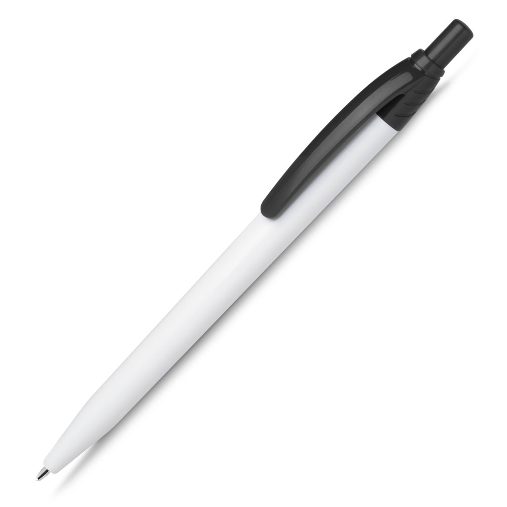 CANETA PLÁSTICA SPX-14955-BCO/PRE NA COR BRANCO