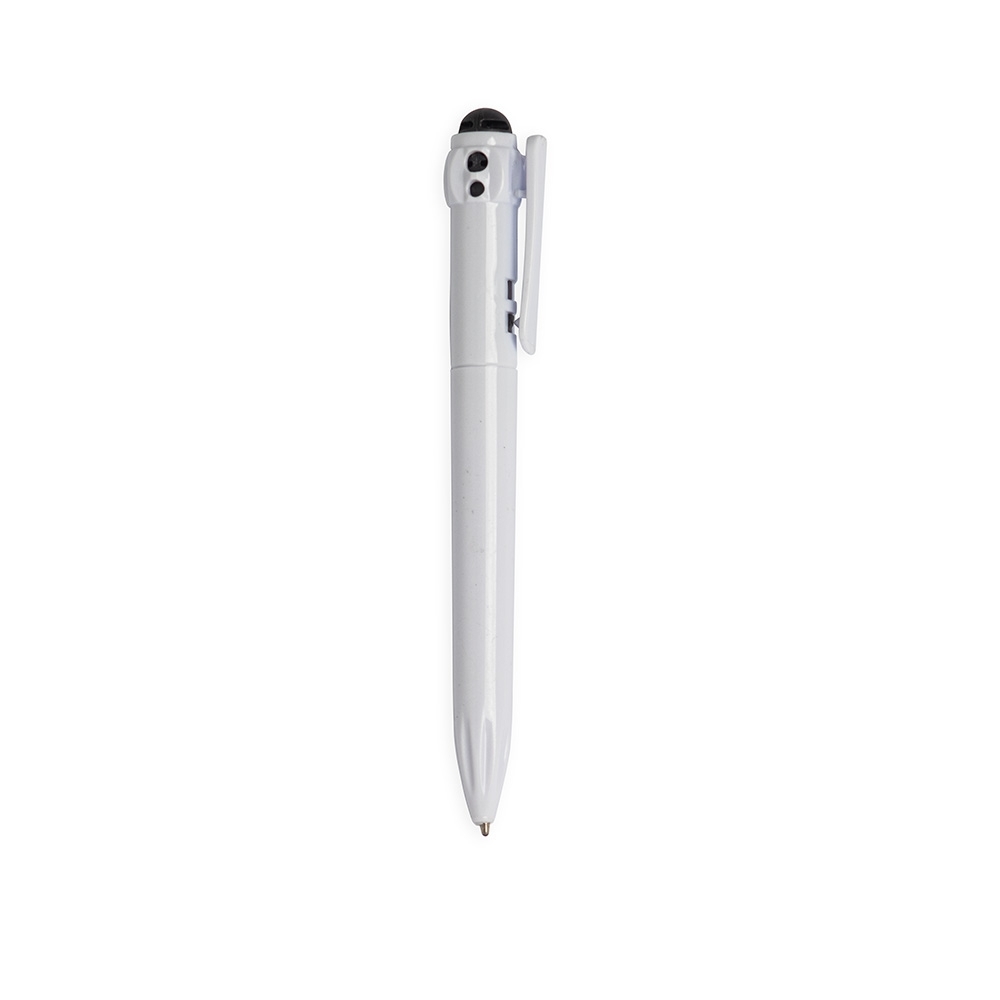 CANETA PLÁSTICA SPX-15196C-BCO/PRE NA COR BRANCO