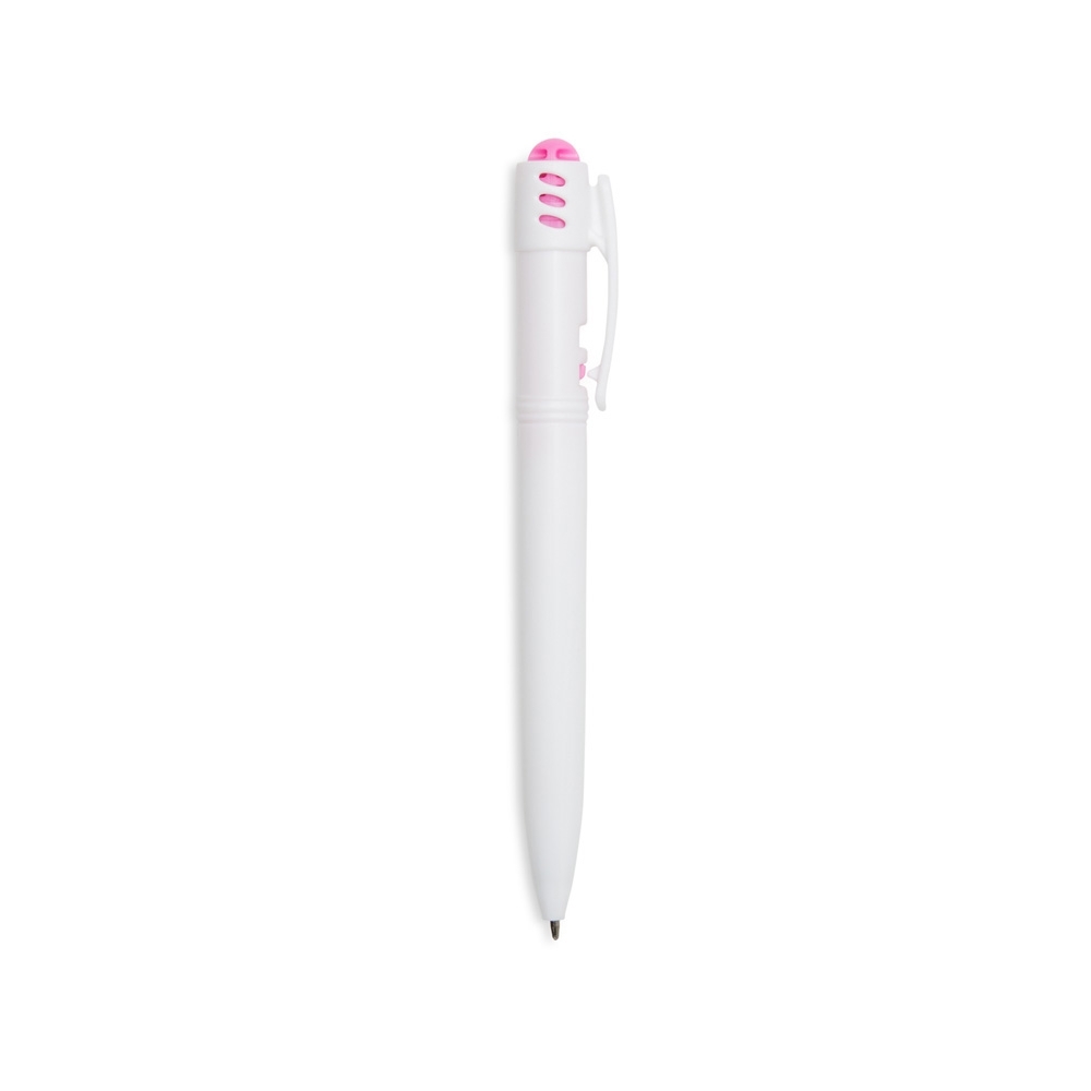 CANETA PLASTICA SPX-1089C-BCO/ROS NA COR BRANCO