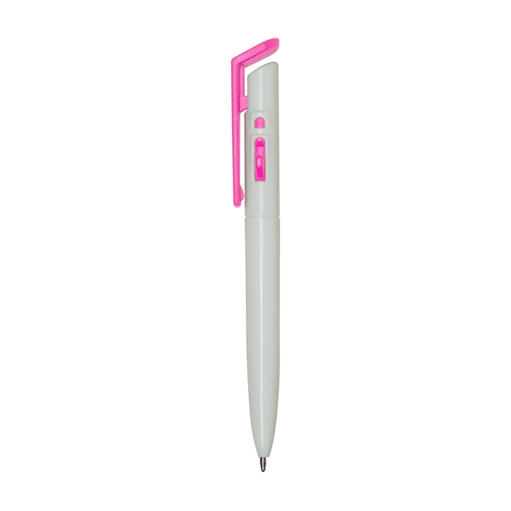 CANETA PLÁSTICA SPX-01098L-BCO/ROS NA COR BRANCO