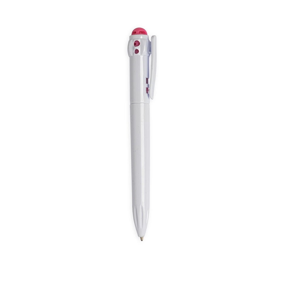 CANETA PLÁSTICA SPX-15196C-BCO/ROS NA COR BRANCO