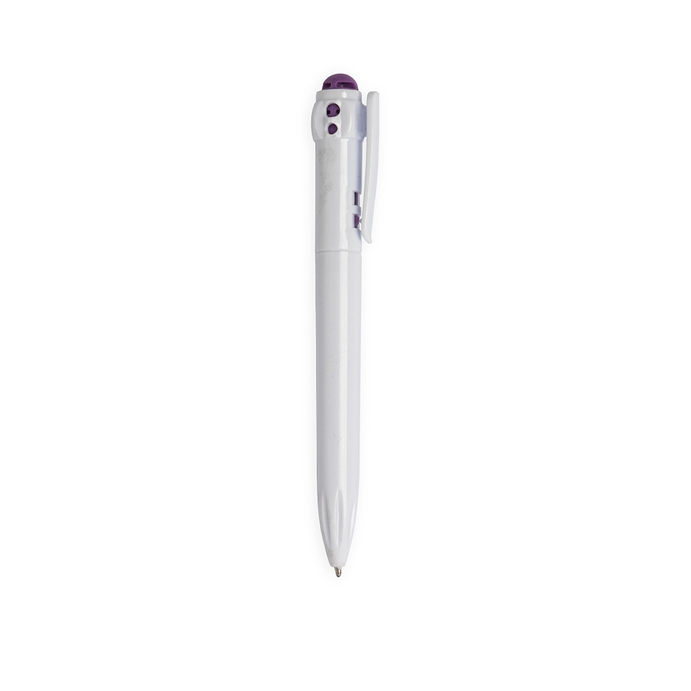 CANETA PLÁSTICA SPX-15196C-BCO/ROX NA COR BRANCO