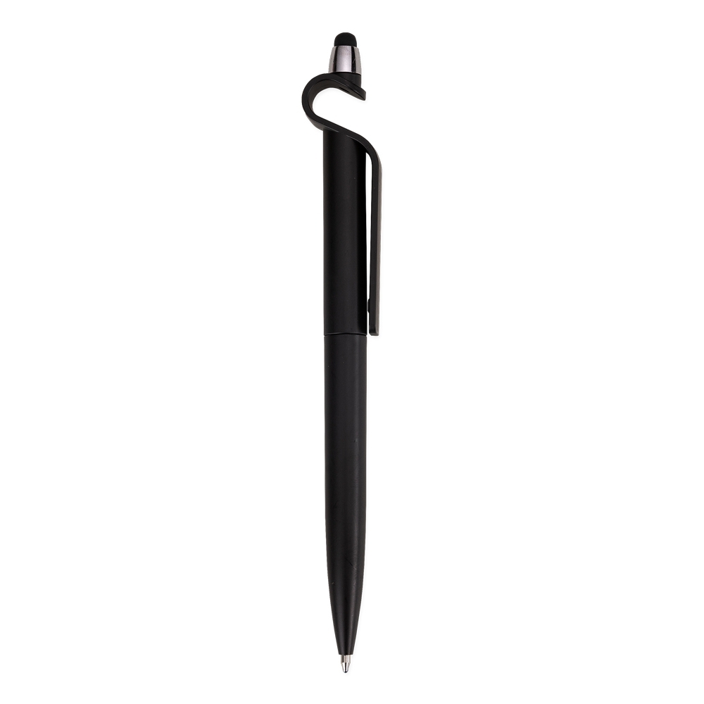 CANETA PLASTICA C/ SUPORTE E TOUCH SPX-13499B-PRE NA COR PRETO