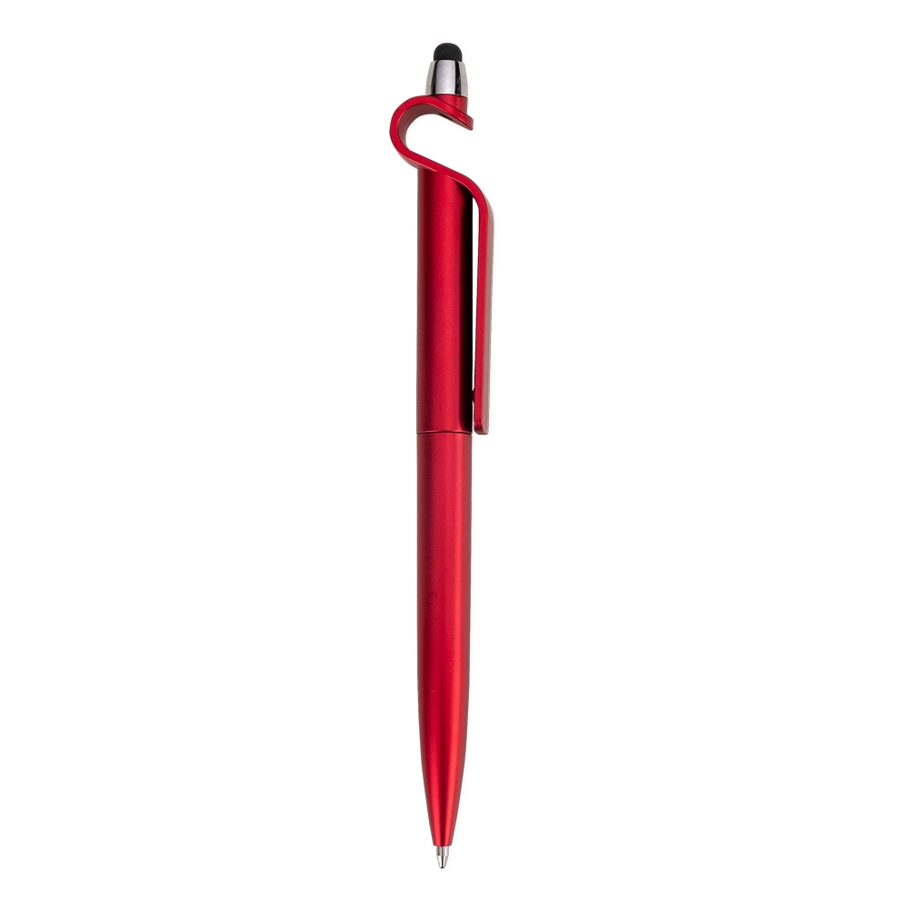 CANETA PLASTICA C/ SUPORTE E TOUCH SPX-13499B-VM NA COR VERMELHO