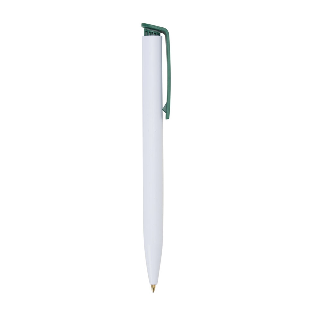 CANETA PLÁSTICA SPX-P@13630C-BCO/VDE NA COR BRANCO