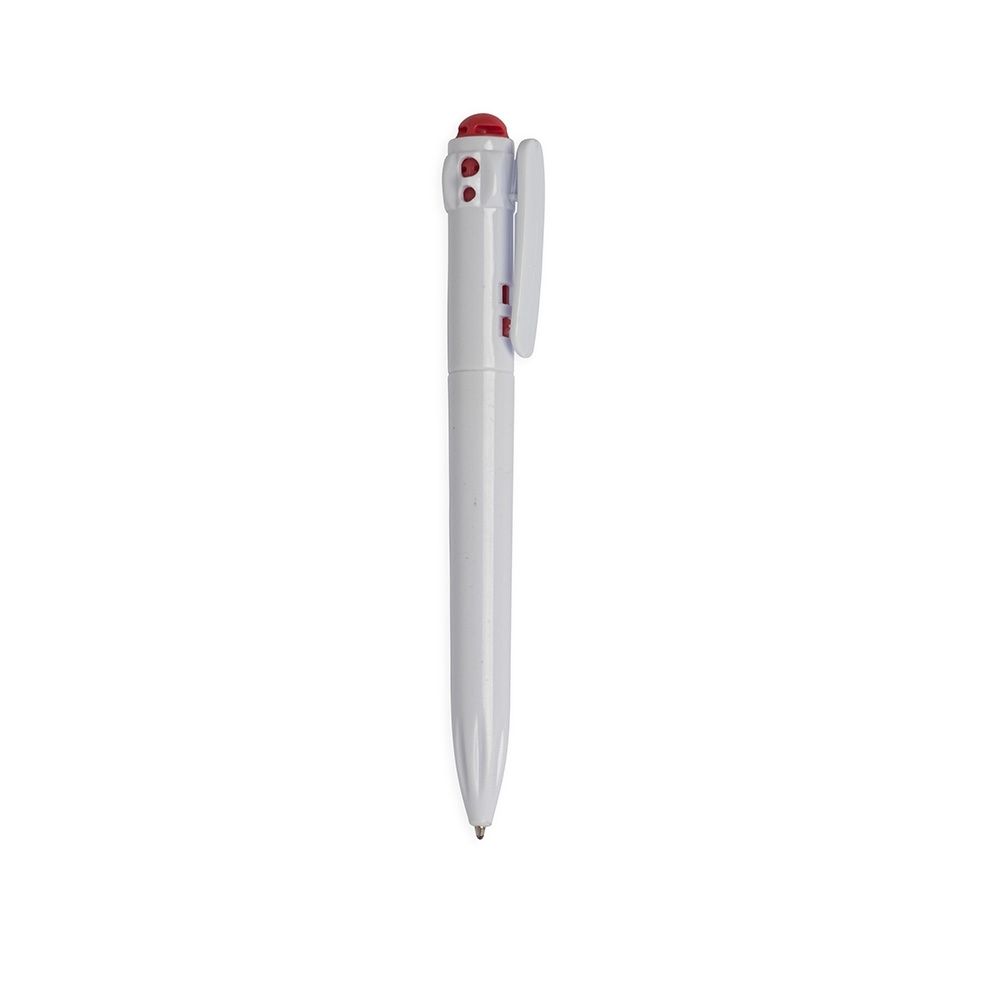 CANETA PLÁSTICA SPX-15196C-BCO/VM NA COR BRANCO
