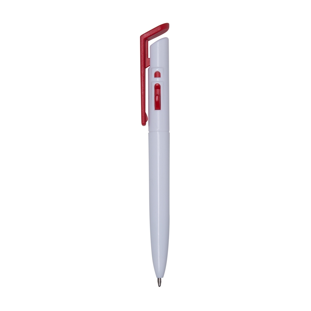 CANETA PLÁSTICA SPX-01098L-BCO/VM NA COR VERMELHO