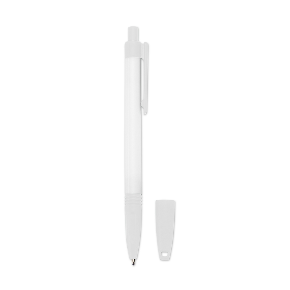 CANETA PLÁSTICA C/ CORDÃO SPX-01094-BCO/BCO NA COR BRANCO