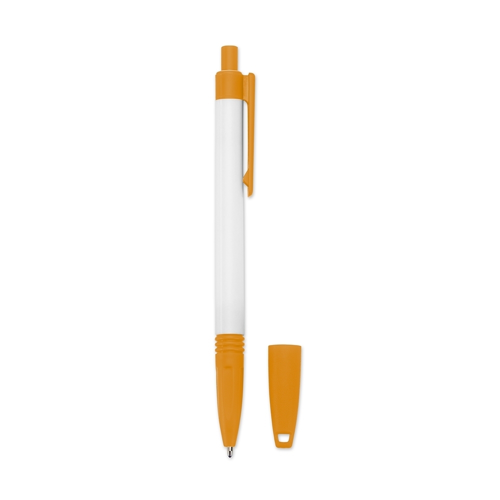 CANETA PLÁSTICA C/ CORDÃO SPX-01094-LAR/BCO NA COR BRANCO