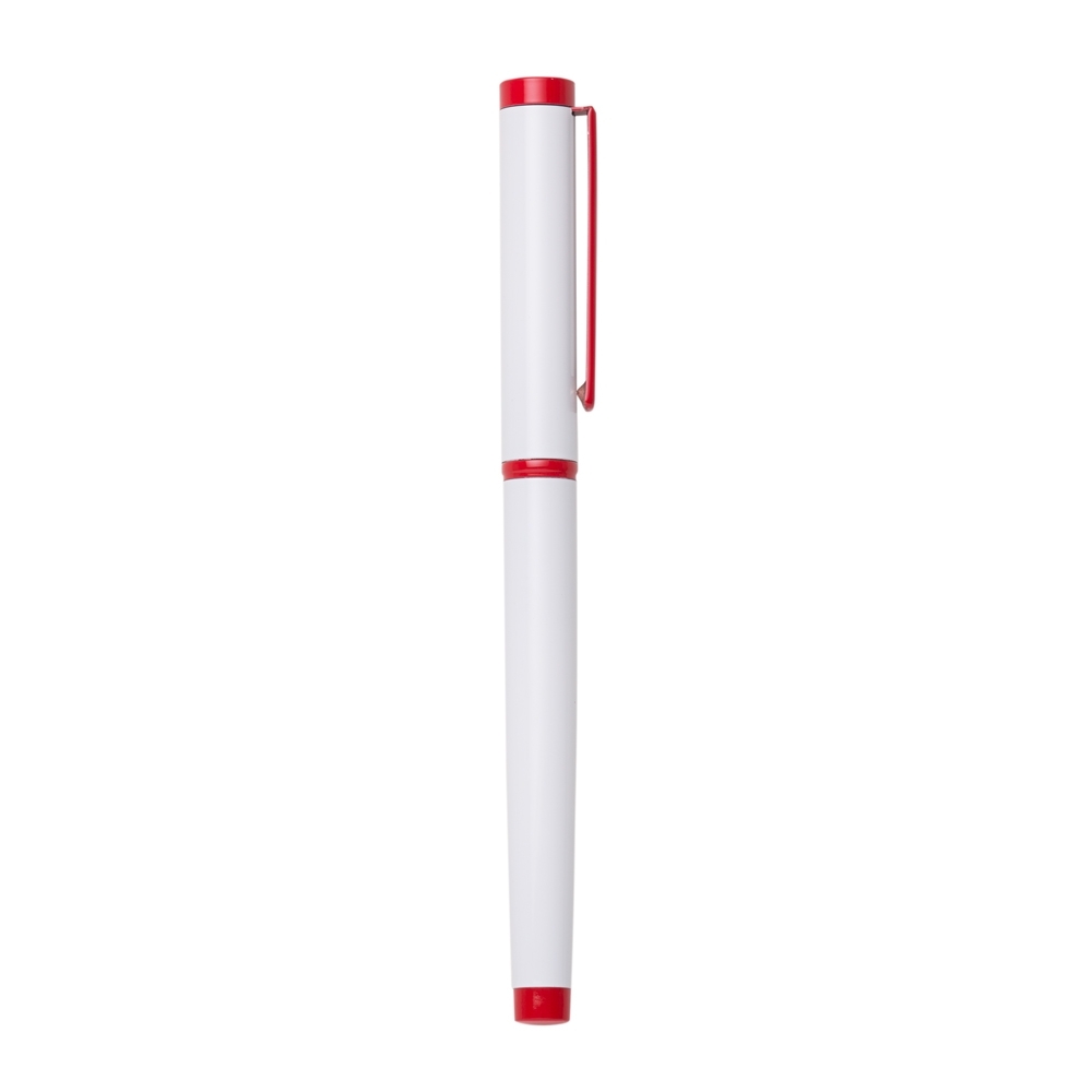 CANETA SEMI - METAL ROLLER  SPX-P@13604-BCO/VM NA COR VERMELHO
