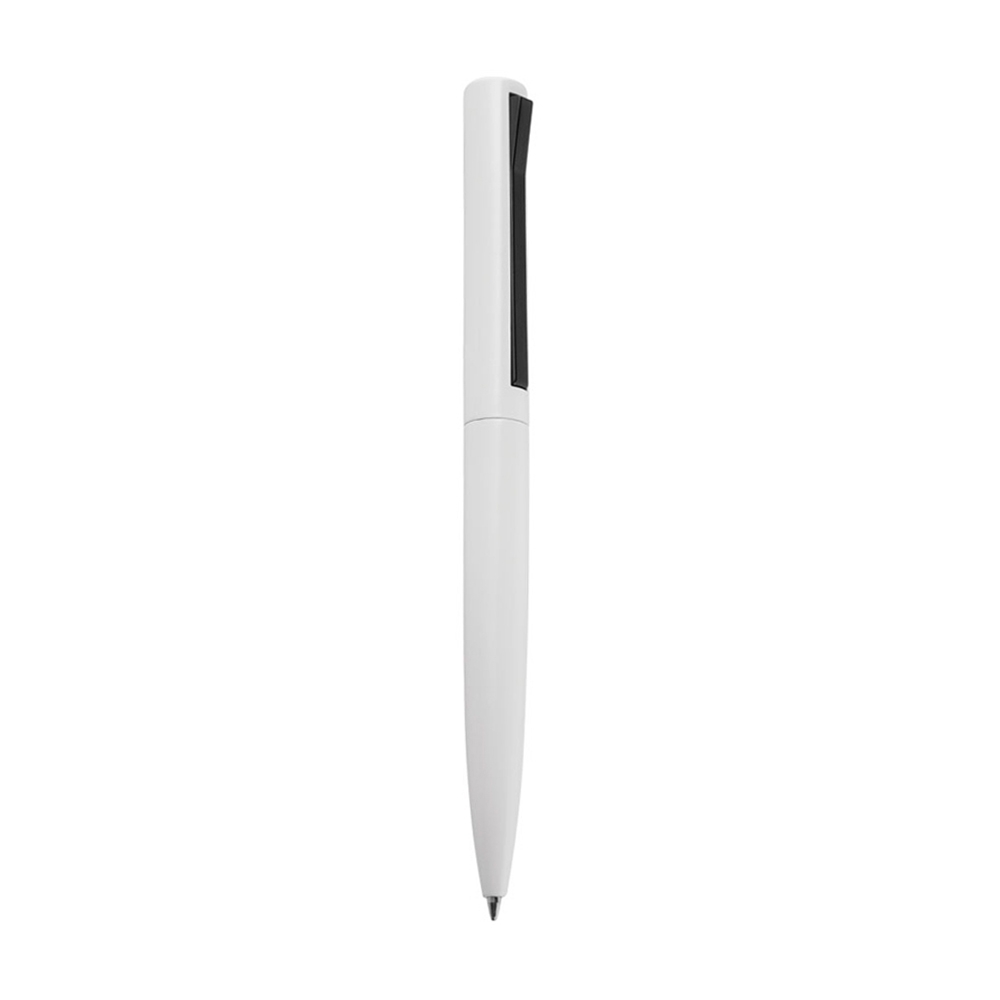 CANETA SEMI - METAL SPX-13066A-BCO/PRE NA COR BRANCO