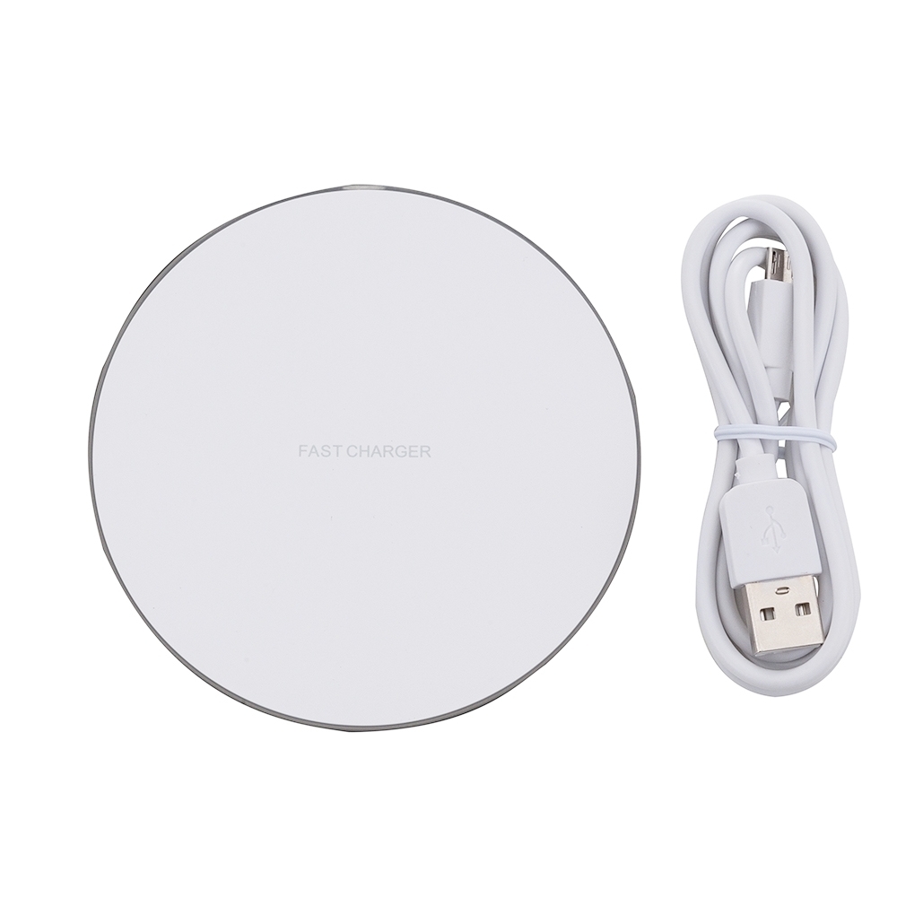 CARREGADOR RÁPIDO DE INDUÇÃO REDONDO SPX-18565-BCO NA COR BRANCO