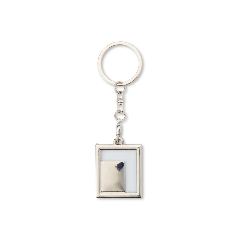 CHAVEIRO PORTA-FOTO INOX SPX-18826-PRA NA COR PRATA