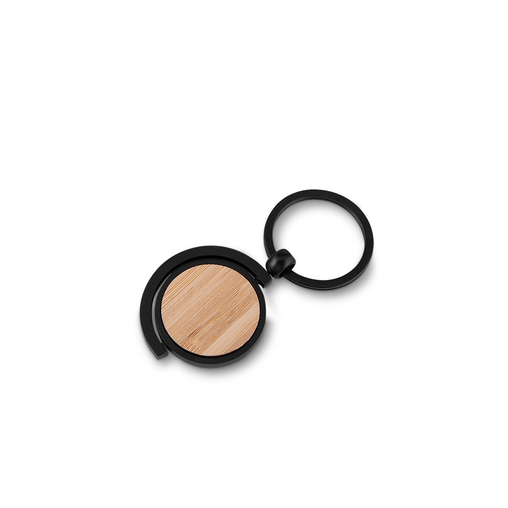 CHAVEIRO METAL DETALHE BAMBU SPX-14666-PRE NA COR PRETO