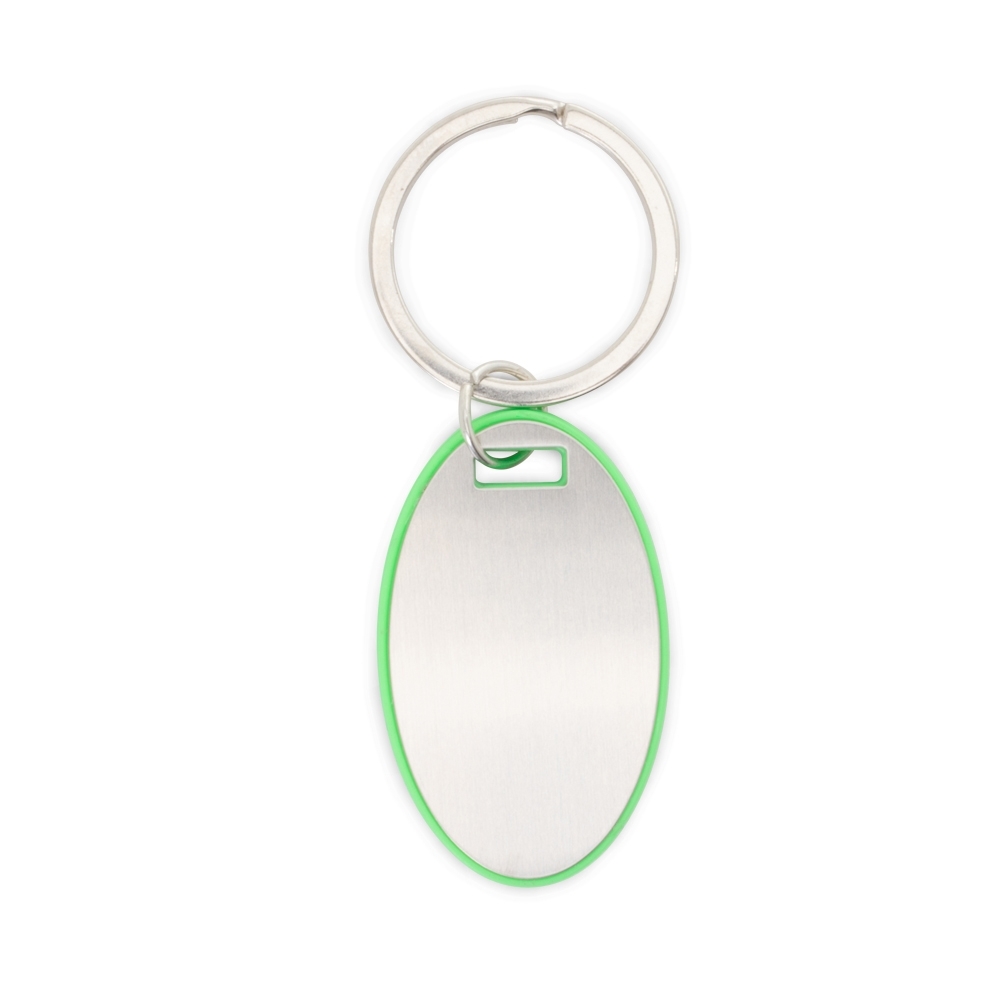 CHAVEIRO OVAL PLASTICO/METAL SPX-P@18692-VD NA COR VERDE