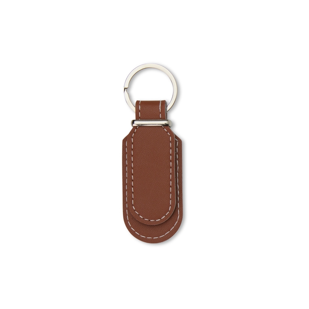 CHAVEIRO DE COURO SINTÉTICO SPX-18760-MAR NA COR MARROM